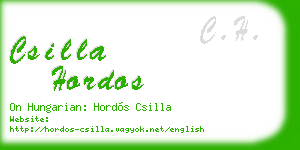 csilla hordos business card